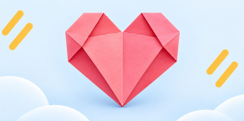 Origami heart
