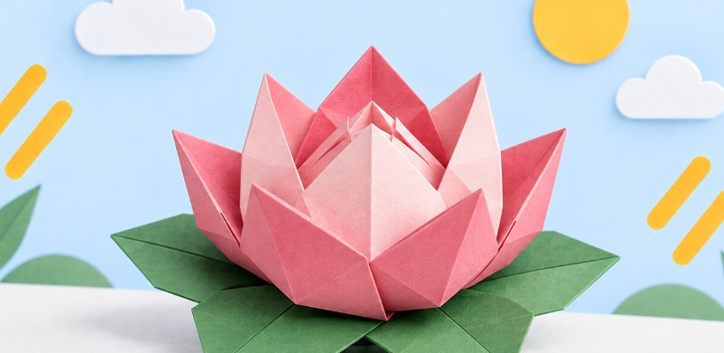 Origami lotus